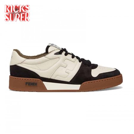 Fendi Match Low-Top Sneakers In Black Suede - FD30