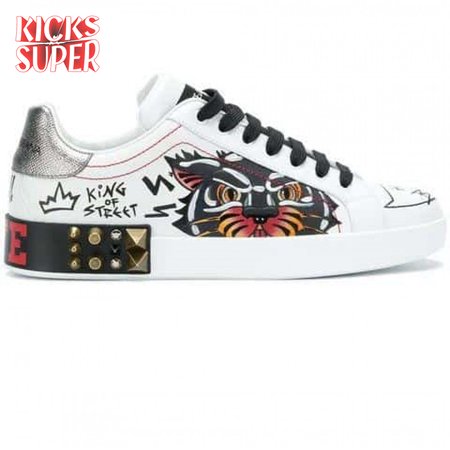 DOLCE & GABBANA PORTOFINO SNEAKERS WITH APPLIQU?S - DG19