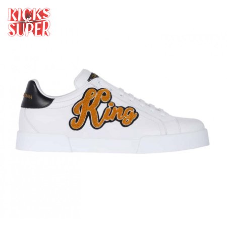 DOLCE & GABBANA PORTOFINO SNEAKERS WITH KING 1984 PATCHES - DG26