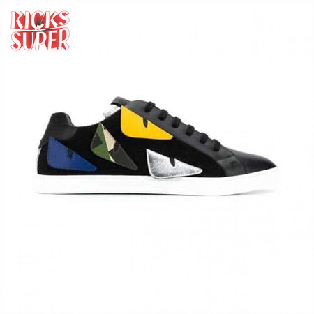 FENDI MONSTER EYES LOW-TOP TRAINERS SNEAKERS - FD05