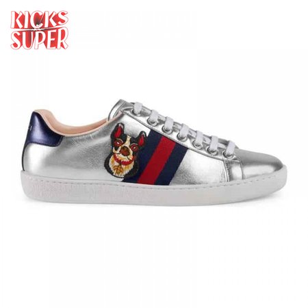GUCCI METALLIC ACE EMBROIDERED SNEAKER - GC29