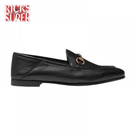 GUCCI BRIXTON HORSEBIT-DETAILED LEATHER COLLAPSIBLE-HEEL LOAFERS - LDG013