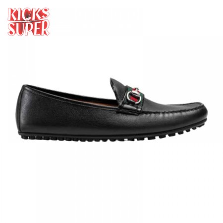 GUCCI GUCCI LEATHER DRIVER WITH WEB - LDG010