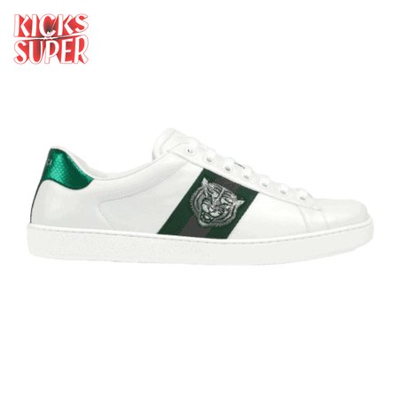GUCCI TIGER ACE EMBROIDERED SNEAKER WHITE - GC27