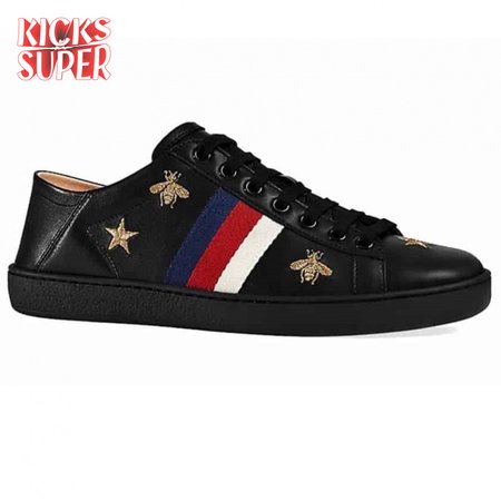 GUCCI BLACK BEE STAR WEB RED WHITE BLUE - GC36