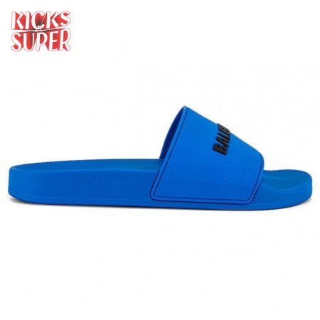 BALENCIAGA RUBBER LOGO POOL SLIDE SANDALS - BBS1